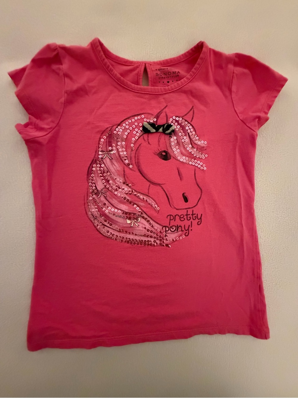 Pink Sequence Pretty Pony T-Shirt